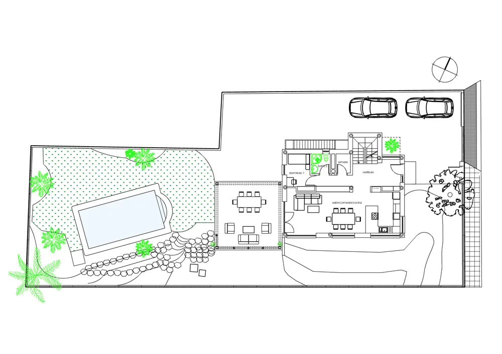 Plano arquitectónico de Planta Baja marYpinos